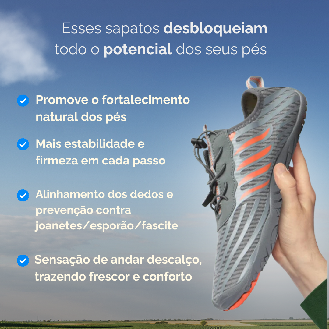 Sapato Tecnológico Auren Max - Conforto extremo, Ultra leve, Barefoot e Ortopédico