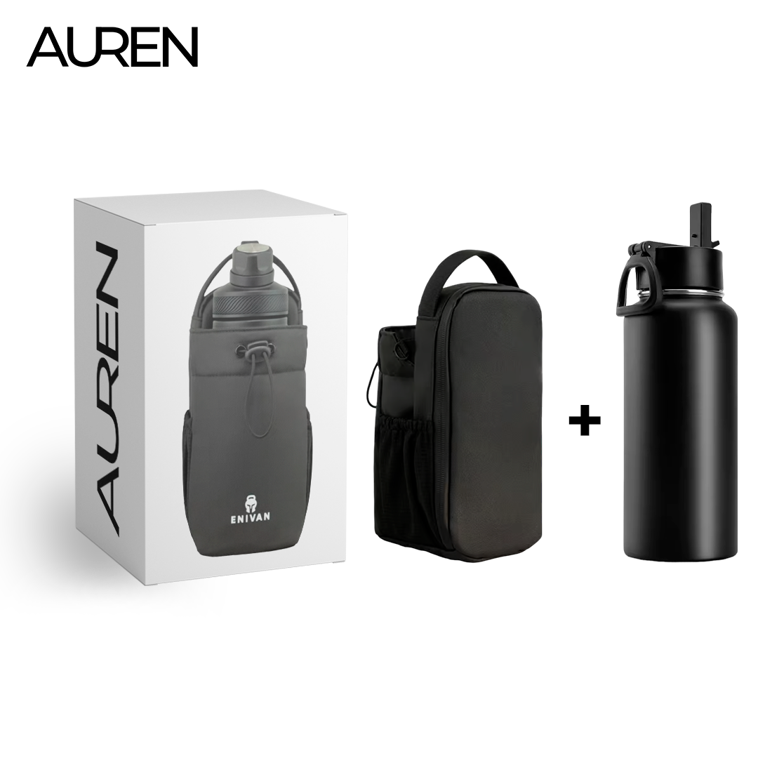 Auren Enivan™ - Bag Magnética Premium para Treinos + Garrafa Térmica 1L de Brinde